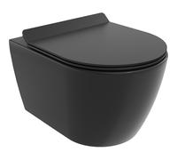 Mexen Carmen cuvette WC Rimless Tornado avec abattant à fermeture lente slim, duroplast, noir mat - 30880185T 61524 5905315577696