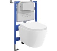 Mexen Carmen ensemble encastré WC cadre pneumatique Tex Air XS-F avec cuvette WC et abattant à descente progressive, blanc 101409 5907931047577