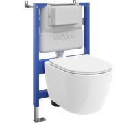 Mexen Carmen ensemble encastré WC cadre pneumatique Tex Air XS-F avec cuvette WC et abattant à descente lente, blanc 101419 5907931047652