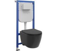 Mexen Carmen Ensemble WC encastré châssis pneumatique Tex Air E avec cuvette WC Tornado et abattant à descente progressive, 101495 5907931048925