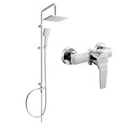 Mexen Caro Tord ensemble de douche apparent avec douche de tête et mitigeur de douche, chromé - 746640200-00 6124 5907709182110