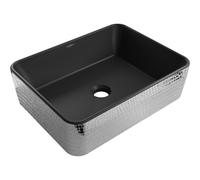 Mexen Catia lavabo à poser 48 x 37 cm, noir mat/motif écaille argent - 21314872 21915 5907709156937