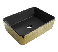 Mexen Catia lavabo à poser 48 x 37 cm, noir mat/motif écaille dorée - 21314878 21921 5907709156999