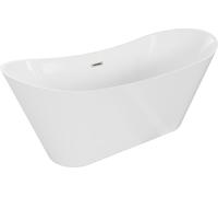 Mexen Celia baignoire autoportante 170 x 75 cm, blanc, bonde nickel brossé - 52331707500-97