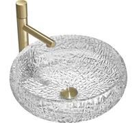 Mexen Celia lavabo en verre à poser 44 x 44 cm, transparent - 24034400 15919 5907709158948