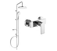 Mexen Erik ensemble de douche en saillie avec pomme de douche et mitigeur de douche Cetus, chrome - 744340205-00 6097 5907709181809