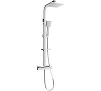 Mexen CQ45 ensemble de douche de surface avec pomme de douche et robinet thermostatique, chrome - 772504595-00