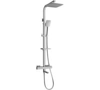 Mexen CQ62 ensemble bain-douche avec pommeau de douche et mitigeur thermostatique, gris acier brossé - 779106295-66 2185 5907709142800