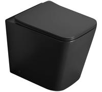 Mexen Cube cuvette WC au sol Rimless avec abattant à descente lente slim, duroplast, noir mat - 32924085 82926 5905315983824