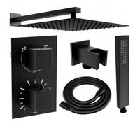 Mexen Cube DR02 ensemble de douche encastrable avec pommeau de douche de 25 cm, noir - 77502DR0225-70 6409 5907709136649