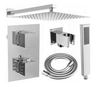 Mexen Cube DR02 ensemble de douche encastré avec pomme de douche 25 cm, chromé - 77502DR0225-00 6395 5907709106581