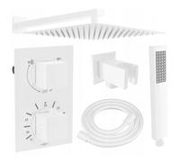 Mexen Cube DR02 ensemble de douche encastré avec pommeau de douche de 25 cm, blanc - 77502DR0225-20 6410 5907709136663