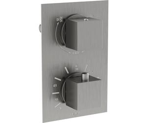 Mexen Cube mitigeur thermostatique bain-douche 2 sorties, gris canon brossé - 77502-66 399 5907709119024