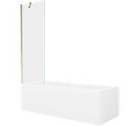 Mexen Cubik baignoire rectangulaire 170 x 70 cm avec habillage et paroi 1-volet 60 cm, transparent, doré - 550317070X9506000050 22151 5905315202871