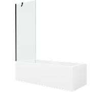Mexen Cubik baignoire rectangulaire 170 x 70 cm avec tablier et paroi de douche à 1 volet 70 cm, transparent, noir 22158 5905315202949