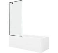 Mexen Cubik baignoire rectangulaire 170 x 70 cm avec tablier et paroi de douche à 1 volet de 80 cm, motif noir 22165 5905315203014