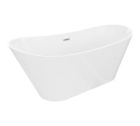 Mexen Dora baignoire autoportante 170 x 75 cm, blanche, trop-plein nickel brossé - 52071707500-97 61699 5905315576361