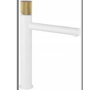 Mexen Elba One robinet de lavabo haut, blanc/or - 74111-25 4582 5907709109902