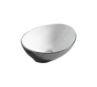 Mexen Elza lavabo à poser 40 x 33 cm, argent/blanc - 21014079 1176 5903163381526