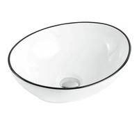 Mexen Elza lavabo à poser 40 x 33 cm, blanc/noir - 21014007 1131 5907709191471