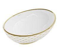 Mexen Elza lavabo à poser 40 x 33 cm, blanc/or motif carreaux - 21014009 21396 5907709156487