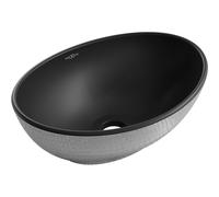Mexen Elza lavabo à poser 40 x 33 cm, noir mat/motif écailles argenté - 21014022 21398 5907709156500