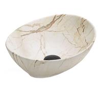 Mexen Elza lavabo à poser 40 x 33 cm, pierre beige - 21014095 21876 5907709157767