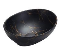 Mexen Elza lavabo à poser 40 x 33 cm, pierre noire - 21014098 21879 5907709157798