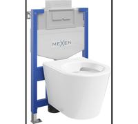 Mexen ensemble encastré WC cadre Fenix XS-U avec cuvette WC Rico, blanc brillant - 6853372XX00 13025 5907709163645