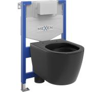 Mexen ensemble encastré WC châssis Fenix XS-F avec cuvette WC Carmen, noir mat - 6803388XX85 13061 5907709163782