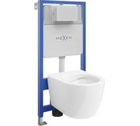 Mexen Ensemble WC sur colonne Felix Slim avec cuvette Carmen, Blanc - 6103388XX00