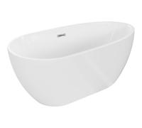 Mexen Eos baignoire autoportante 150 x 75 cm, blanche, trop-plein chrome - 52471507500-01 46178 5905315380913