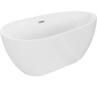 Mexen Eos baignoire autoportante 170 x 75 cm, blanc, bonde inox mat - 52471707500-97