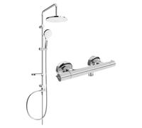 Mexen Erik ensemble de douche apparente avec douche de tête et mitigeur thermostatique Slim, chrome - 77105205-00 5961 5907709180451