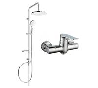 Mexen Erik ensemble de douche apparente avec pomme de douche et robinet de douche Pecos, chrome - 72740205-00 6089 5907709181724