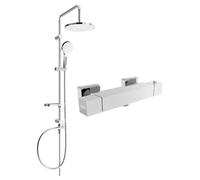 Mexen Erik ensemble de douche en applique avec douche de tête et robinet de douche thermostatique Cube, chrome - 77200205-00 5985 5907709180697