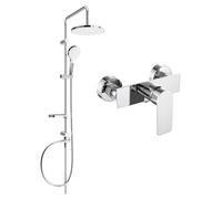 Mexen Erik ensemble de douche en saillie avec douchette et robinet de douche Alfa, chromé - 745740205-00 6105 5907709181885