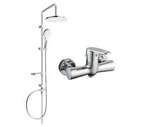 Mexen Erik ensemble de douche en saillie avec pomme de douche et mitigeur de douche Kama, chrome - 72540205-00 6081 5907709181656