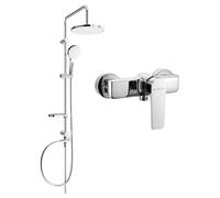 Mexen Erik ensemble de douche en saillie avec pomme de douche et mitigeur de douche Lynx, chrome - 745940205-00 6113 5907709181960