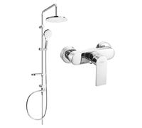 Mexen Erik ensemble de douche en saillie avec pomme de douche et mitigeur Royo, chrome - 72240205-00 6073 5907709181571