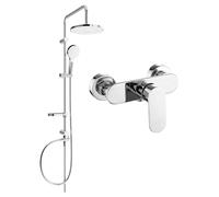 Mexen Erik ensemble de douche en saillie avec pommeau de douche et mitigeur de douche Milo, chromé - 71340205-00 6057 5907709181410