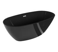Mexen Eris baignoire autoportante 170 x 80 cm, noire, trop-plein chromé - 53441708070-01 46457 5905315384218