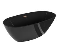 Mexen Eris baignoire autoportante 170 x 80 cm, noire, trop-plein or rose - 53441708070-60 46461 5905315384256