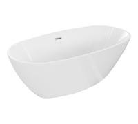 Mexen Eris baignoire autoportante 180 x 80 cm, blanche, trop-plein chromé - 53441808000-01 46480 5905315384416