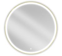 Mexen Esso miroir de salle de bain éclairé, rond 100 cm, LED 6000K, anti-buée, cadre doré - 9825-100-100-611-50 25710 5905315069290