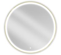 Mexen Esso miroir de salle de bain éclairé, rond 100 cm, LED 6000K, antibuée, cadre doré - 9825-100-100-611-50 25710 5905315069290