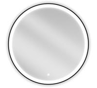 Mexen Esso miroir de salle de bain éclairé, rond 80 cm, LED 6000K, anti-buée, cadre noir - 9825-080-080-611-70 25713 5905315069320