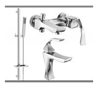 Mexen Estrella DQ02 ensemble de baignoire, chrome - 72303DQ02-00 3363 5907709198869