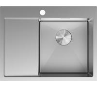 Mexen Exar évier en acier inoxydable 1 bac avec égouttoir droit 620 x 480 mm, inox - 6432621005P-01
