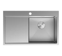 Mexen Exar évier en acier inoxydable 1 bac avec égouttoir, droit 780 x 480 mm, inox - 6434781010P-01 79029 5905315982629